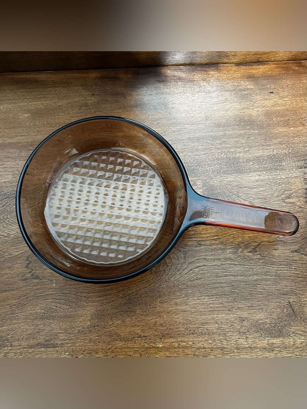 Corning Vision Amber Skillet - Frying Pan - Waffle Bottom - Cookware - 7in - USA